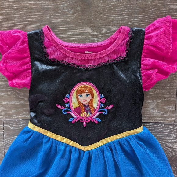 Disney Frozen Anna Nightgown Dress Size 4T - Picture 2 of 6